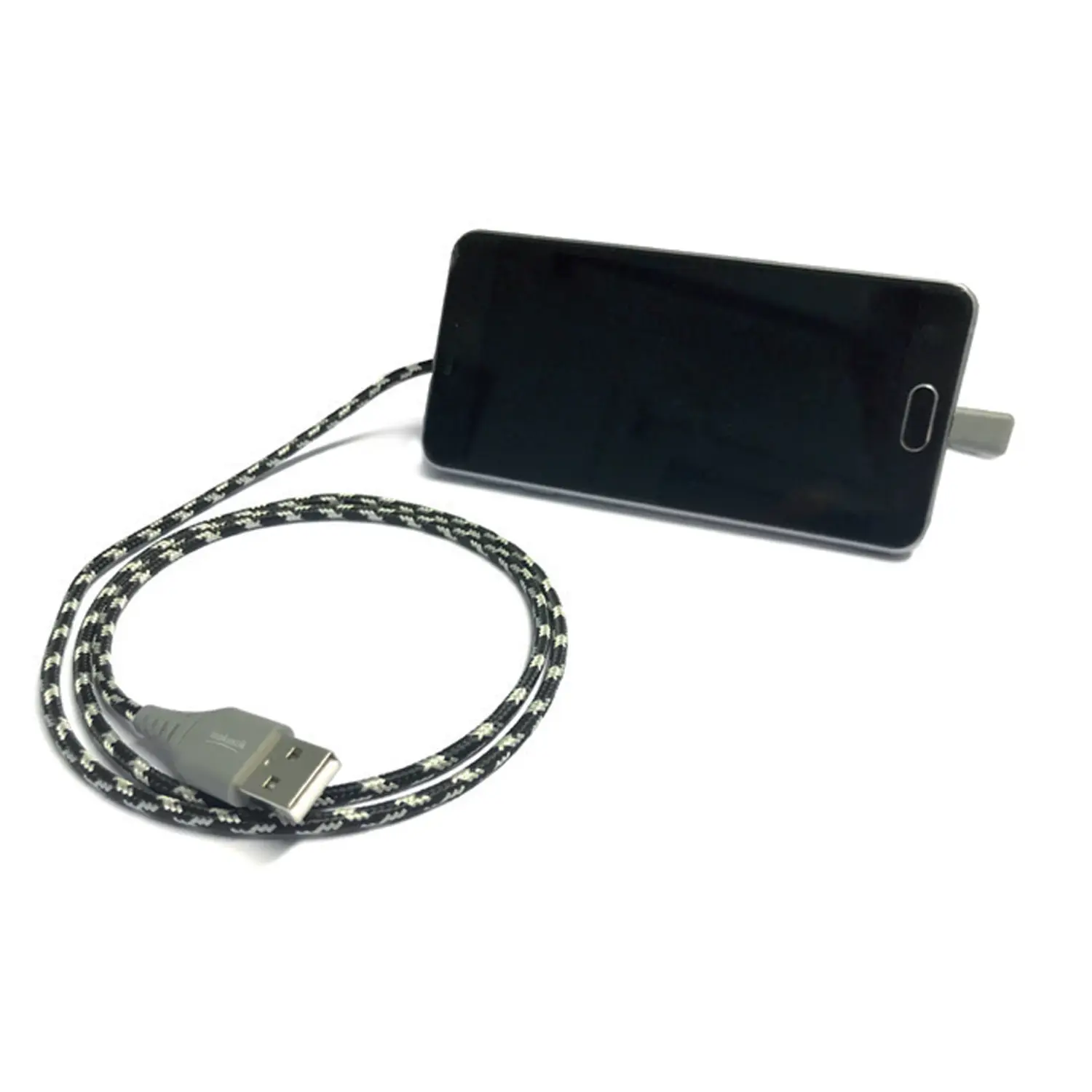 USB A < > Micro B 180° | White Line